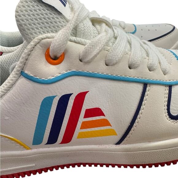 ALDI Fan club  White Sneakers with Multicolor Accents NEW Size 6 - Picture 6 of 8